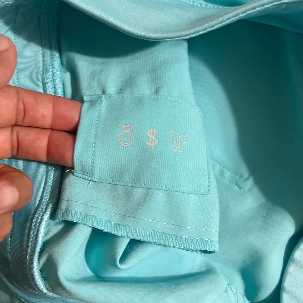 Women's Zamora Jogger Scrub Pants in Aqua Size Large W18SW2005 - Picture 6 of 9